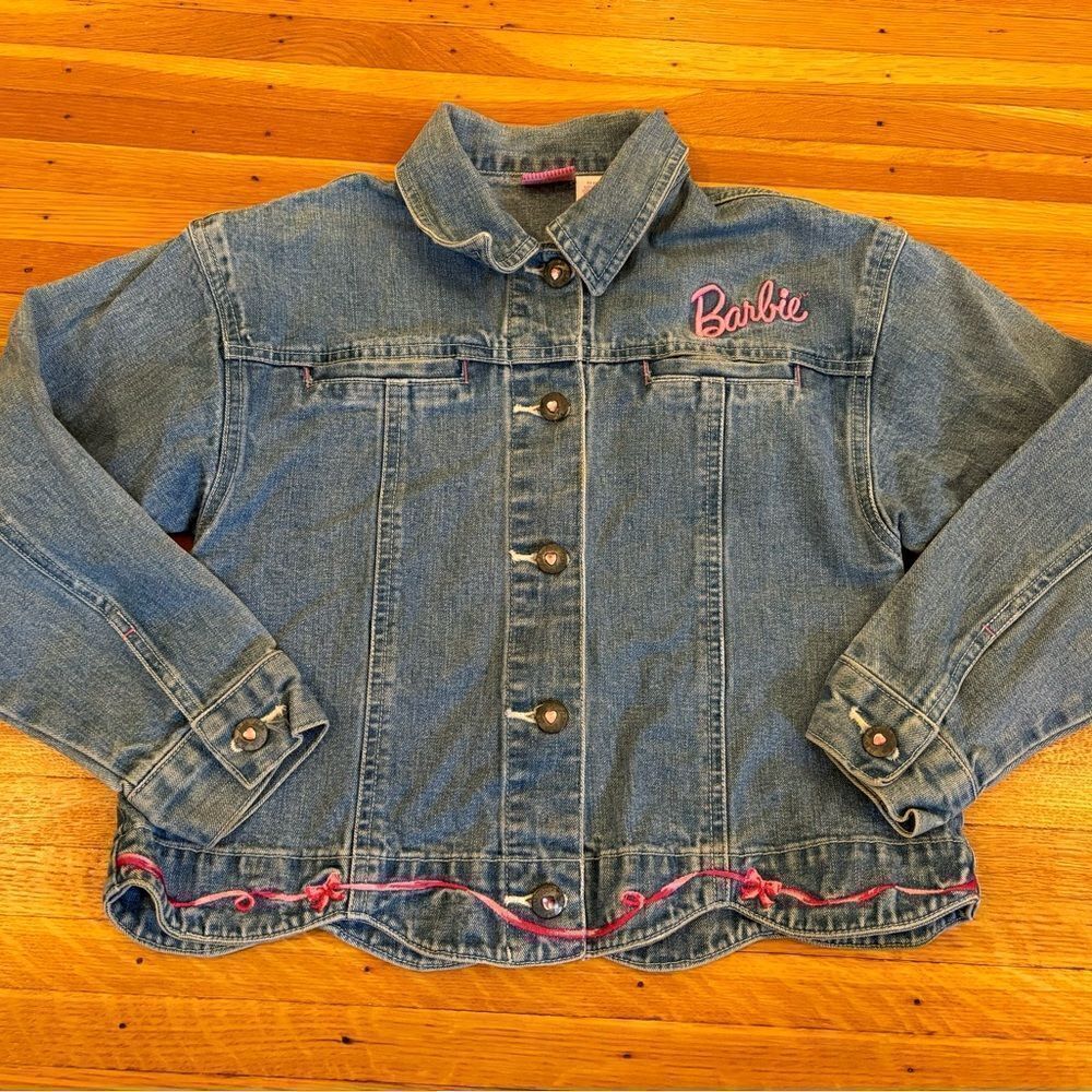 Barbie Vintage 1997 denim embroidered kids jean jacket